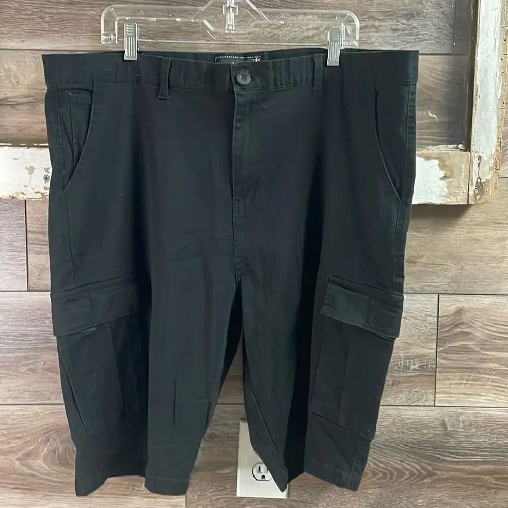 WICKED STITCH Men’s Cargo Camping Hiking Casual Shorts Black Size 42